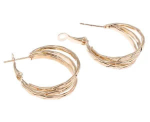 Korvakorut, korvarenkaat, KOA Collection/Diamond Cut Gold Hoops