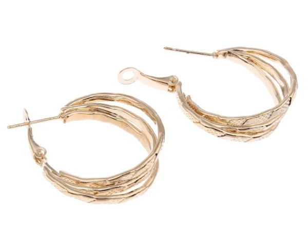 Korvakorut, korvarenkaat, KOA Collection/Diamond Cut Gold Hoops