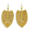 Korvakorut, Large Macrame in Yellow -keltaiset makrameekorvakorut