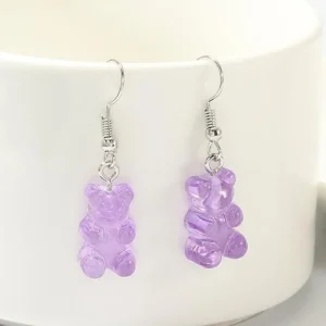 Korvakorut, Lilac Gummy Bear -vaaleanvioletit nallekarkki korvakorut