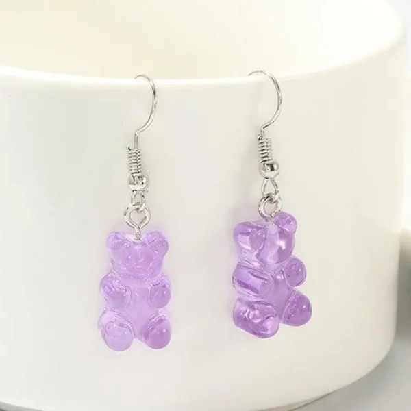 Korvakorut, Lilac Gummy Bear -vaaleanvioletit nallekarkki korvakorut
