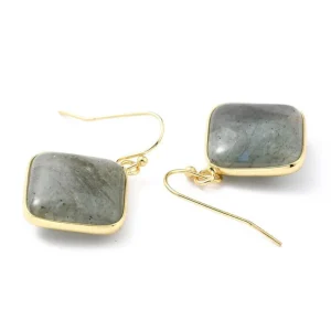 Korvakorut, NATURE COLLECTION | Labradorite Earrings with Gold Details