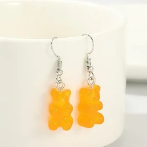Korvakorut, Orange Gummy Bear -kellertävät nallekarkki korvakorut