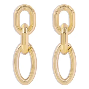 Korvakorut, PAPARAZZI | Chunky Oval Gold Chain Earrings