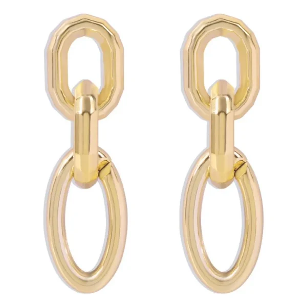 Korvakorut, PAPARAZZI | Chunky Oval Gold Chain Earrings