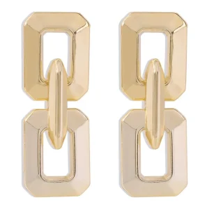 Korvakorut, PAPARAZZI | Chunky Square Gold Chain Earrings