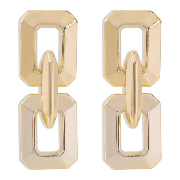 Korvakorut, PAPARAZZI | Chunky Square Gold Chain Earrings