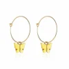 Korvakorut, PAPARAZZI | Large Butterfly Hoops in Yellow