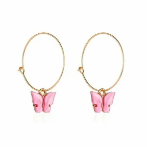 Korvakorut, PAPARAZZI | Large Butterfly Hoops in Light Lilac
