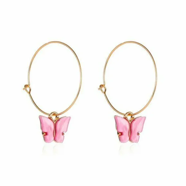 Korvakorut, PAPARAZZI | Large Butterfly Hoops in Light Lilac