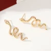 Korvakorut, PAPARAZZI | Smooth Snake Earrings in Gold