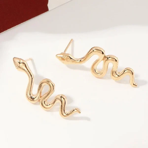 Korvakorut, PAPARAZZI | Smooth Snake Earrings in Gold