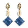 Korvakorut, Summer Blue Marble Earrings