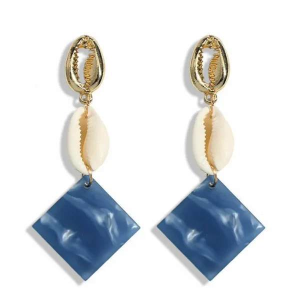 Korvakorut, Summer Blue Marble Earrings