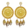 Korvakorut, Yellow Lace Dream Catcher Earrings