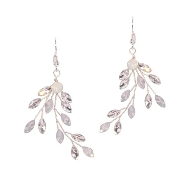 Kristallikorvakorut, ATHENA BRIDAL | Crystal and Opal Twine Earrings