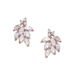 Kristallikorvakorut, ATHENA BRIDAL | Dainty Bella Earrings in Rosegold