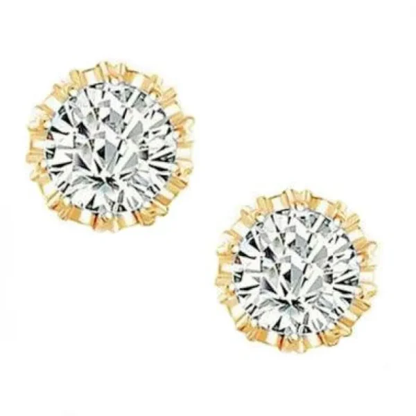 Kristallikorvakorut, ATHENA BRIDAL | Princess Crystal Earrings in Gold