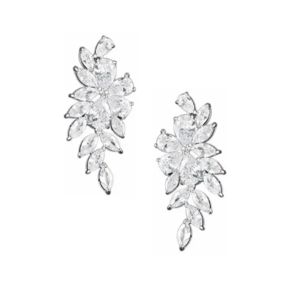 Kristallikorvakorut, ATHENA BRIDAL | Luxurious Flower Earrings