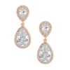 Kristallikorvakorut, ATHENA BRIDAL | Dainty Teardrop Earrings (RG)