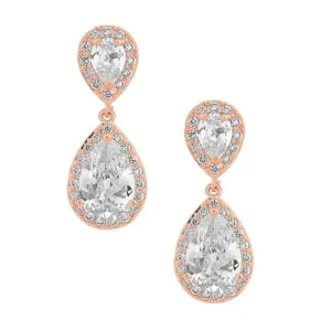 Kristallikorvakorut, ATHENA BRIDAL | Dainty Teardrop Earrings (RG)