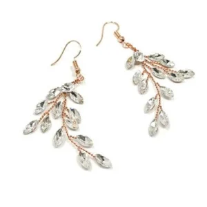 Kristallikorvakorut, ATHENA BRIDAL | Crystal Twine Earrings in RG