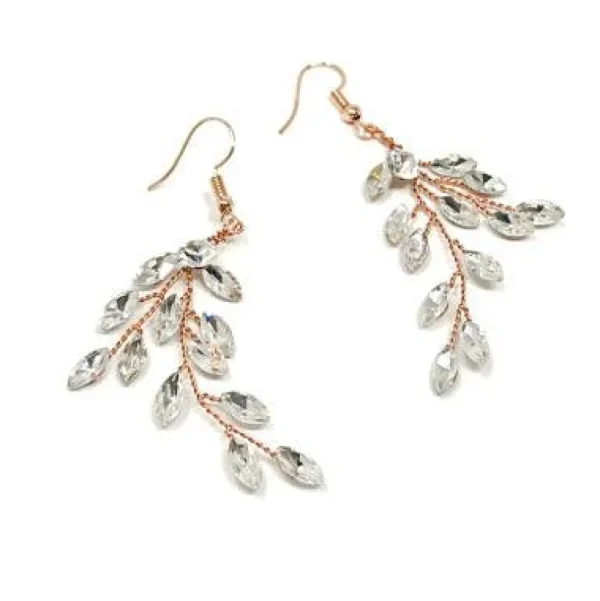 Kristallikorvakorut, ATHENA BRIDAL | Crystal Twine Earrings in RG