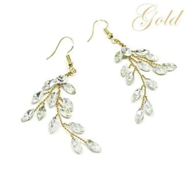 Kristallikorvakorut, ATHENA BRIDAL | Crystal Twine Earrings in GD
