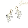 Kristallikorvakorut, ATHENA BRIDAL | Natural Pearl Twine Earrings in GD