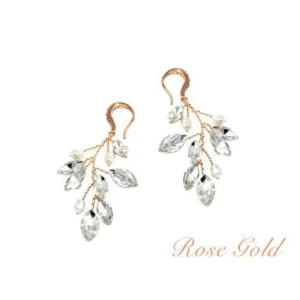 Kristallikorvakorut, ATHENA BRIDAL | Natural Pearl Twine Earrings in RG