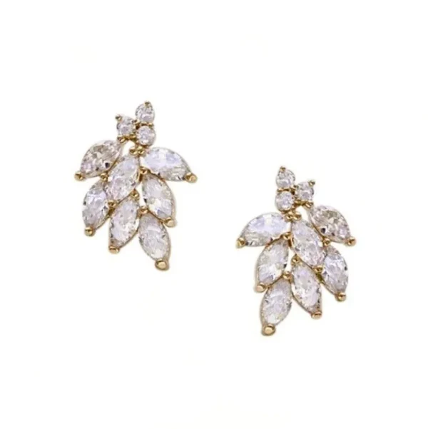 Kristallikorvakorut, ATHENA BRIDAL | Dainty Bella Earrings in Gold