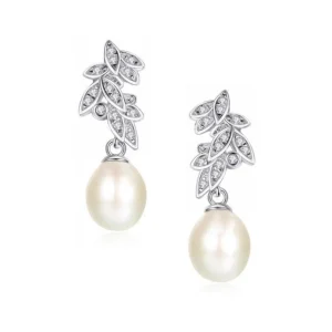 Kristallikorvakorut, ATHENA BRIDAL | Graceful Natural Pearl Earrings