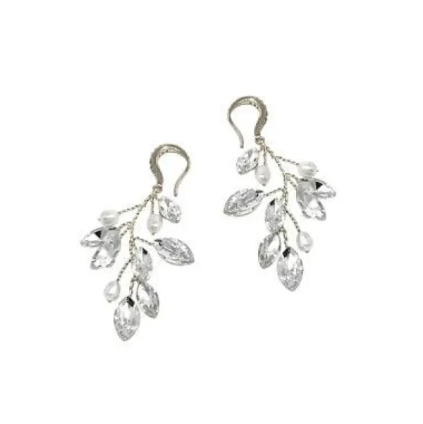 Kristallikorvakorut, ATHENA BRIDAL | Natural Pearl Twine Earrings