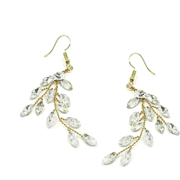 Kristallikorvakorut, ATHENA BRIDAL | Crystal Twine Earrings in GD