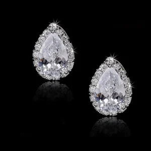 Kristallikorvakorut, ATHENA BRIDAL JEWELLERY | Dainty Teardop