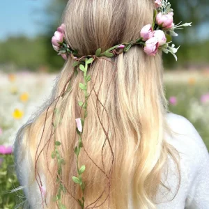 Kukkakruunu | SUGAR SUGAR, Lovely Roses -vaaleanpunainen kukkapanta