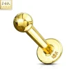 Labret, 14K Gold Labret -kultainen labretkoru