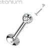 Labret, Titaaninen 3mm sisäkierteinen labret (hopea)