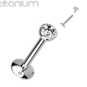 Labret, Titaaninen 3mm sisäkierteinen labret (hopea)