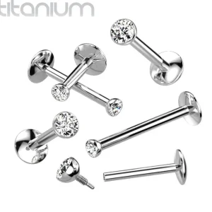 Labret, Titaaninen 3mm sisäkierteinen labret (hopea)