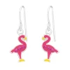 Lasten hopeakorvakorut, Flamingo -pinkit korvakorut