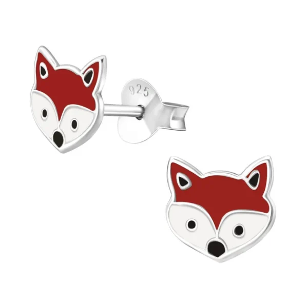 Lasten hopeakorvakorut, Fox Head -kettukorvakorut