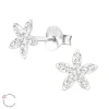 Lasten hopeakorvakorut, LA CRYSTALE, Clear Flower