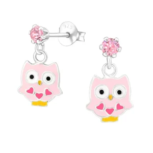 Lasten hopeakorvakorut, Owl -pinkit pöllökorvakorut
