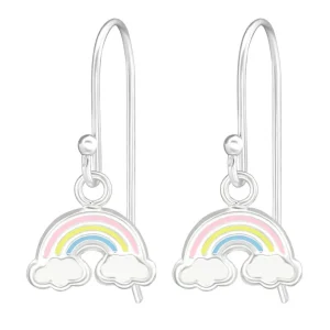 Lasten hopeakorvakorut, Pastel Rainbow -sateenkaarikorvakorut
