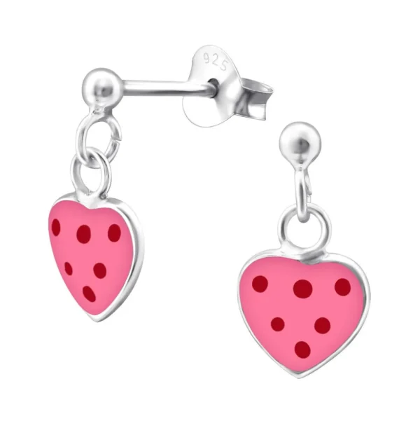 Lasten hopeakorvakorut, Polkadot Heart -sydänkorvakorut