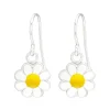 Lasten hopeakorvakorut, Sunny Flower -valkoiset kukkakorvakorut