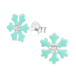 Lasten hopeanapit, Blue Snowflake -lumihiutalekorvakorut
