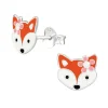 Lasten hopeanapit, Flower Fox -kettu korvakorut