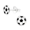 Lasten hopeanapit, Football -jalkapallonapit (hopea & musta)
